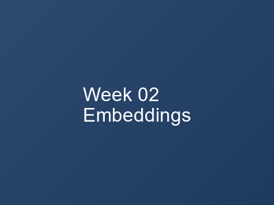 Embeddings