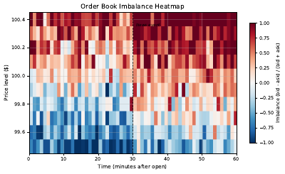 Order Book Imbalance Heatmap